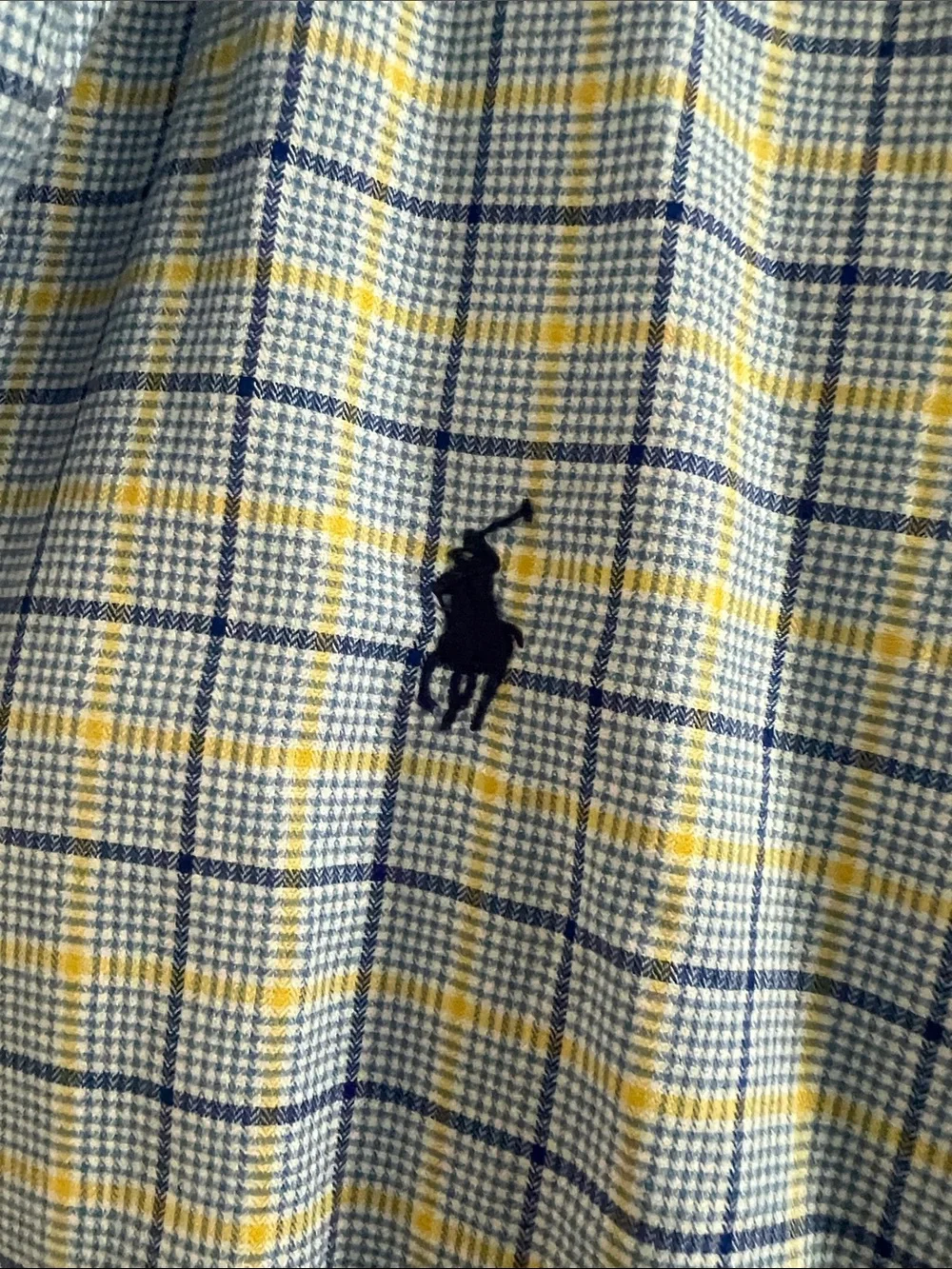 Polo by Ralph Lauren Light Blue and Yellow Plaid Button-Down Shirt